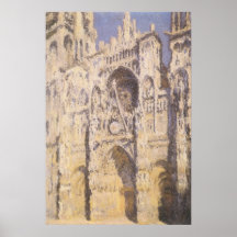 Rouen Cathedral, Full Sunlight by Claude Monet Posters