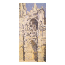 Rouen Cathedral, Full Sunlight by Claude Monet Customized Rack Card