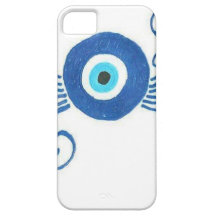 round blue evil eye iPhone 5 cover