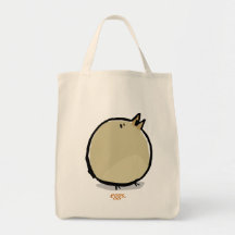 round chick with editable text tote bag