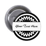 Round Flower - Black Pin