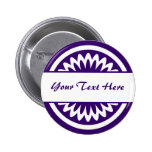 Round Flower - Deep Purple Button