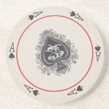 Round Playing Cards coasters