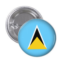 Round Saint Lucia Pinback Buttons