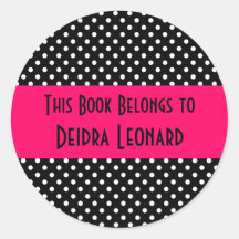 Round Sticker-This Book Belongs To