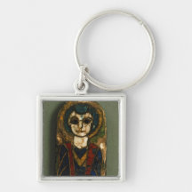 Rounded plaque, depicting Christ or a saint, late Key Chains