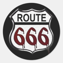 Route 666 stickers