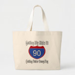 Route 66 90th Birthday Tote Bags