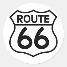 Route 66 Highway Sign Apparel & Gifts Stickers