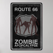Route 66 Zombie Apopcalypse Poster