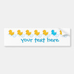 row of cute ducks bumper stickers