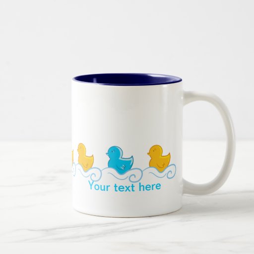 row of cute ducks mugs