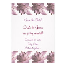 Row of Lilies Personalized Invites