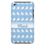row of white ducks in blue iPod Touch Case-Mate