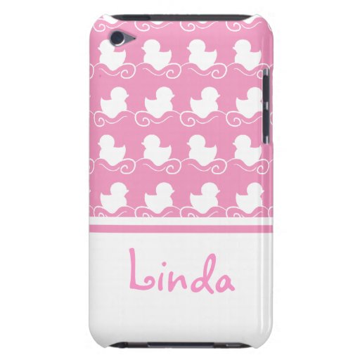 row of white ducks in pink iPod Touch Case-Mate