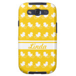 row of white ducks in yellow Samsung Galaxy Case