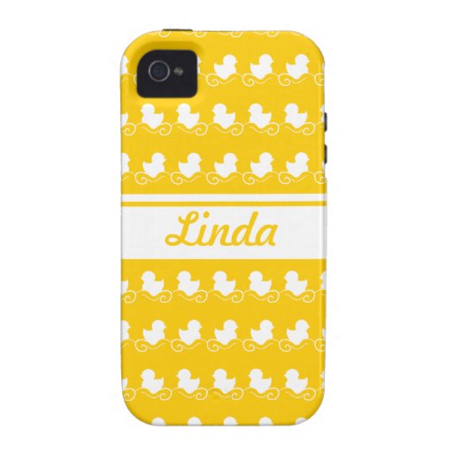 row of white ducks yellow iPhone 4 Case-Mate