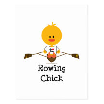 Rowing Chick Postcard