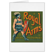 Royal Arms Fruit Crate Label Greeting Cards