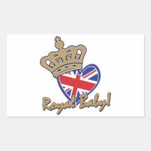 Royal Baby UK Heart Flag Sticker