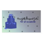Royal Blue Designer Cake Business Card Templates