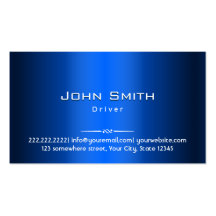 Royal Blue Metal Driver Business Card