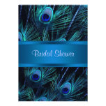 Royal Blue Purple Peacock Bridal Shower Custom Invitations