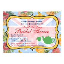 Royal British Bridal Shower Invitation