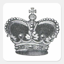 Royal Crown Square Sticker
