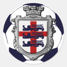 Royal England Soccer ball England flag gifts Round Sticker