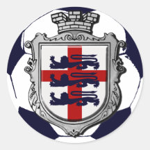 Royal England Soccer ball England flag gifts Round Stickers