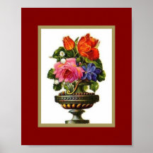 Royal floral decor poster