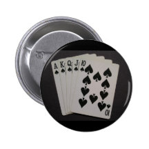 Royal Flush Pinback Button