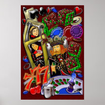 Royal Heart Flush, Casino Art Poster