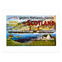 Royal Mail Steamers Scotland  Glasgow  Vintage Post Cards