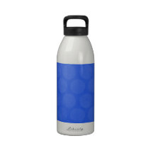 ROYAL OCEAN BLUE HONEYCOMB PATTERN TEMPLATE DIGIT REUSABLE WATER BOTTLES