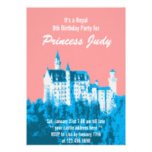 Royal Princess Castle Birthday Party Invitation