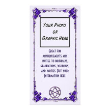 Royal Purple Unicursal Photo Card