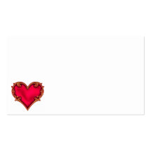 Royal Red Heart Business Cards
