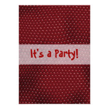 Royal Red Lizard Skin Scales Invitations