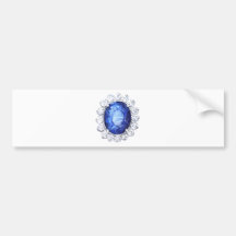 Royal Sapphire Original  Watercolor Bumper Sticker