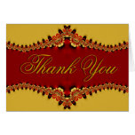 Royal Satin Thank You Red+Gold Card