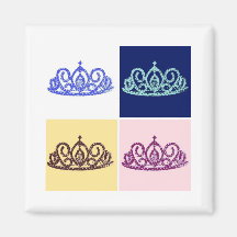 Royal Wedding Tiara Fridge Magnets