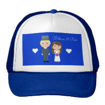 Royal Wedding William & Kate Cute Cartoon Mesh Hats