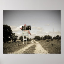 Roy's sign outside route 66 print