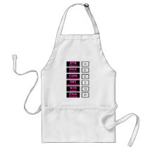 RPG Ability Score (Black & Pink) Apron