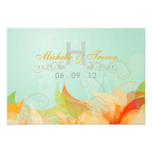 RSVP - Aqua Abstract Wedding Invitations