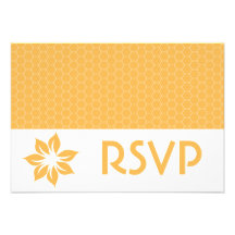 RSVP Beeswax Honeycomb Response Card Personalized Announcement