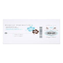 RSVP Boarding Pass Wedding Custom Invitations