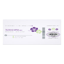 RSVP Boarding Pass Wedding Personalized Announcements